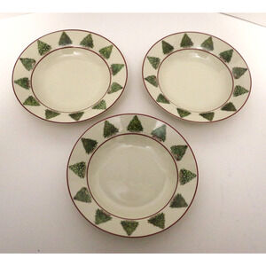 Canterbury Christmas Tree Collection 500th Anniversary 3 Rimmed Soup Bowls